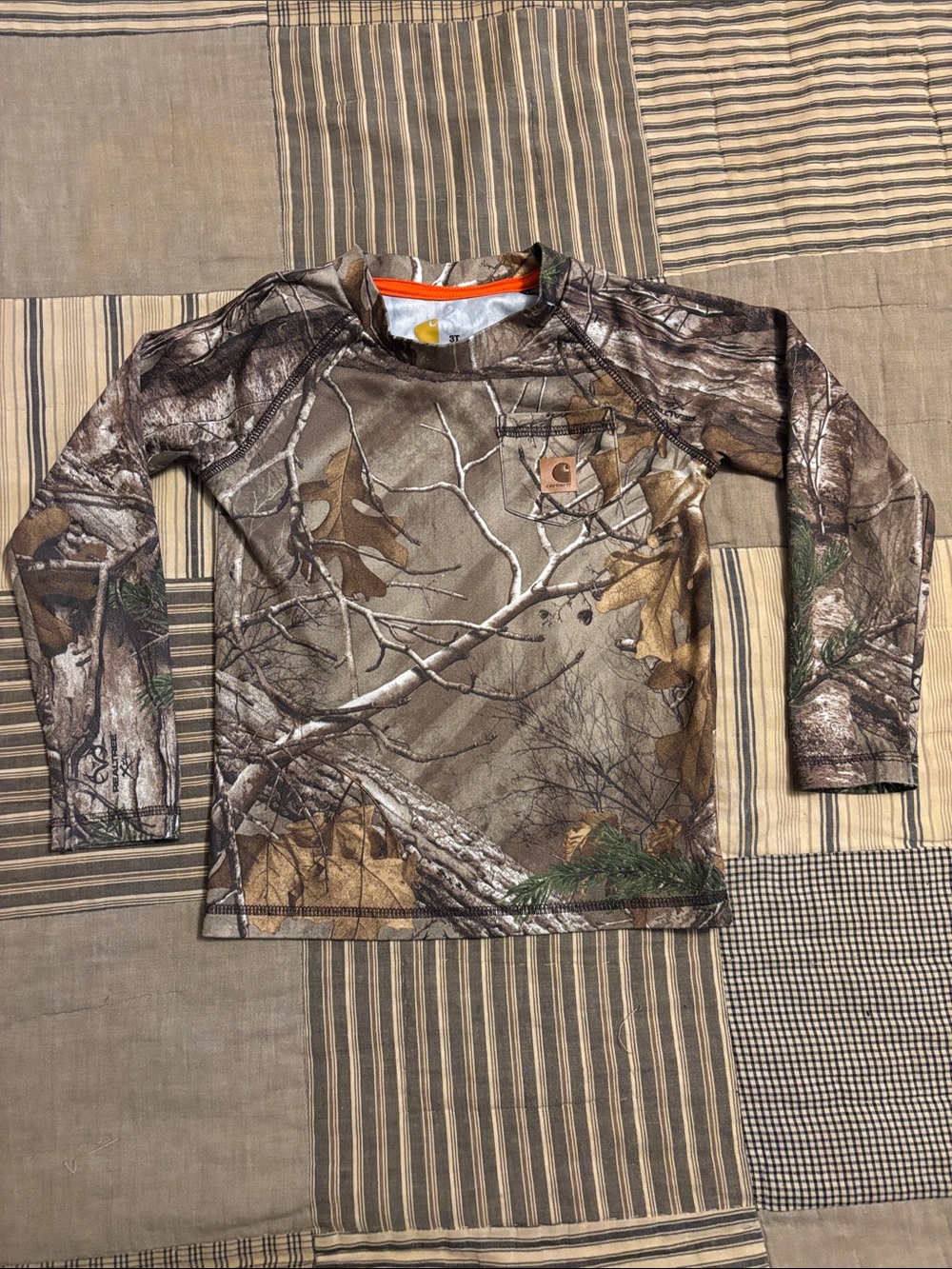Carhartt Kids Realtree Camo Long-Sleeve Tee - Brown & Green